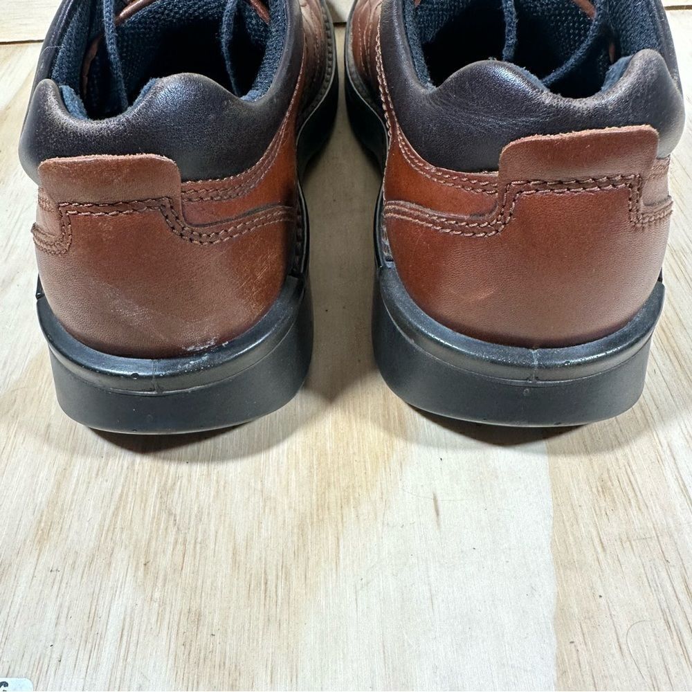Ecco Brown Leather Lace Up Shoes Men’s Size 8/8.5 - Picture 6 of 10